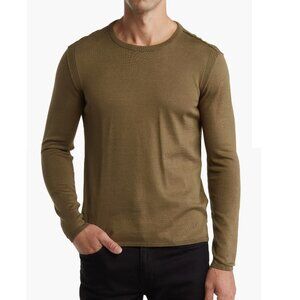 John Varvatos Collection Men's Lightweight Luke LS Crewneck Sweater Tee Fern M